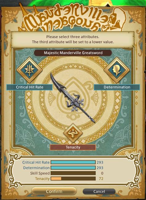 ffxiv manderville weapons|Best attributes for majestic manderville weapon for a DNC : r/ffxiv